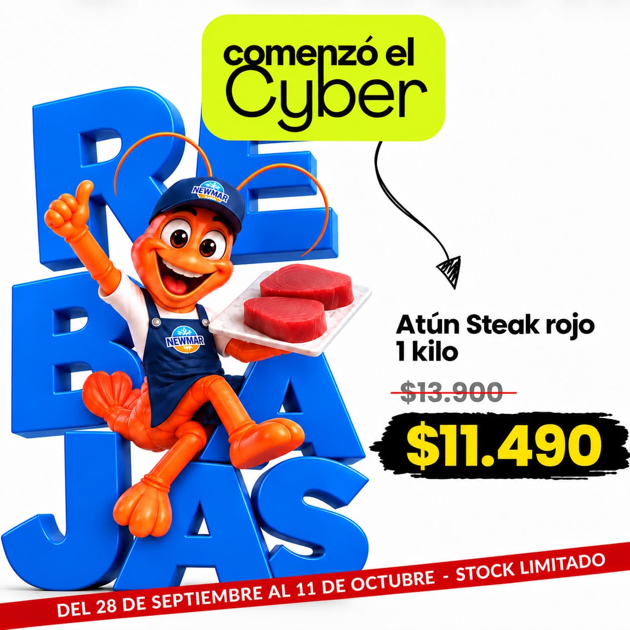 Atun steak rojo 1 kilo Cyber Newmar Atun steak rojo 1 kilo Cyber Newmar