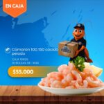 CAMARÓN 100.150 COCIDO PELADO | CAJA 10 KILOS (10 BOLSAS DE 1KG) | NEWMAR