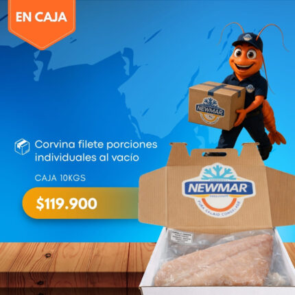 CORVINA FILETE | CAJA 10 KILOS | PORCIONES INDIVIDUALES AL VACÍO | NEWMAR