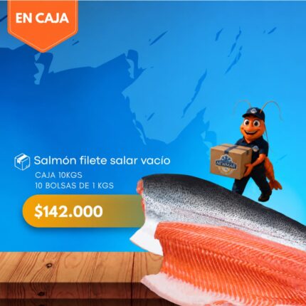 SALMÓN FILETE SALAR AL VACÍO | CAJA 10 KILOS | NEWMAR