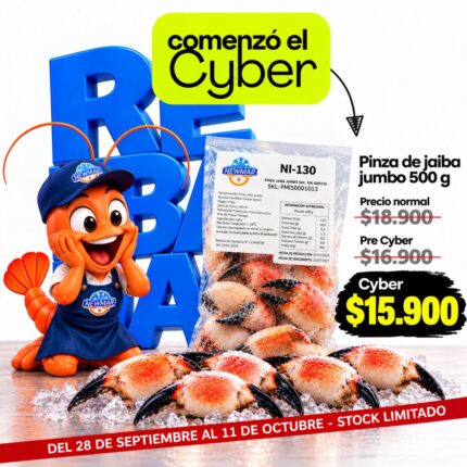 Pinzas de Jaiba jumbo 500 GRS Cyber Newmar.