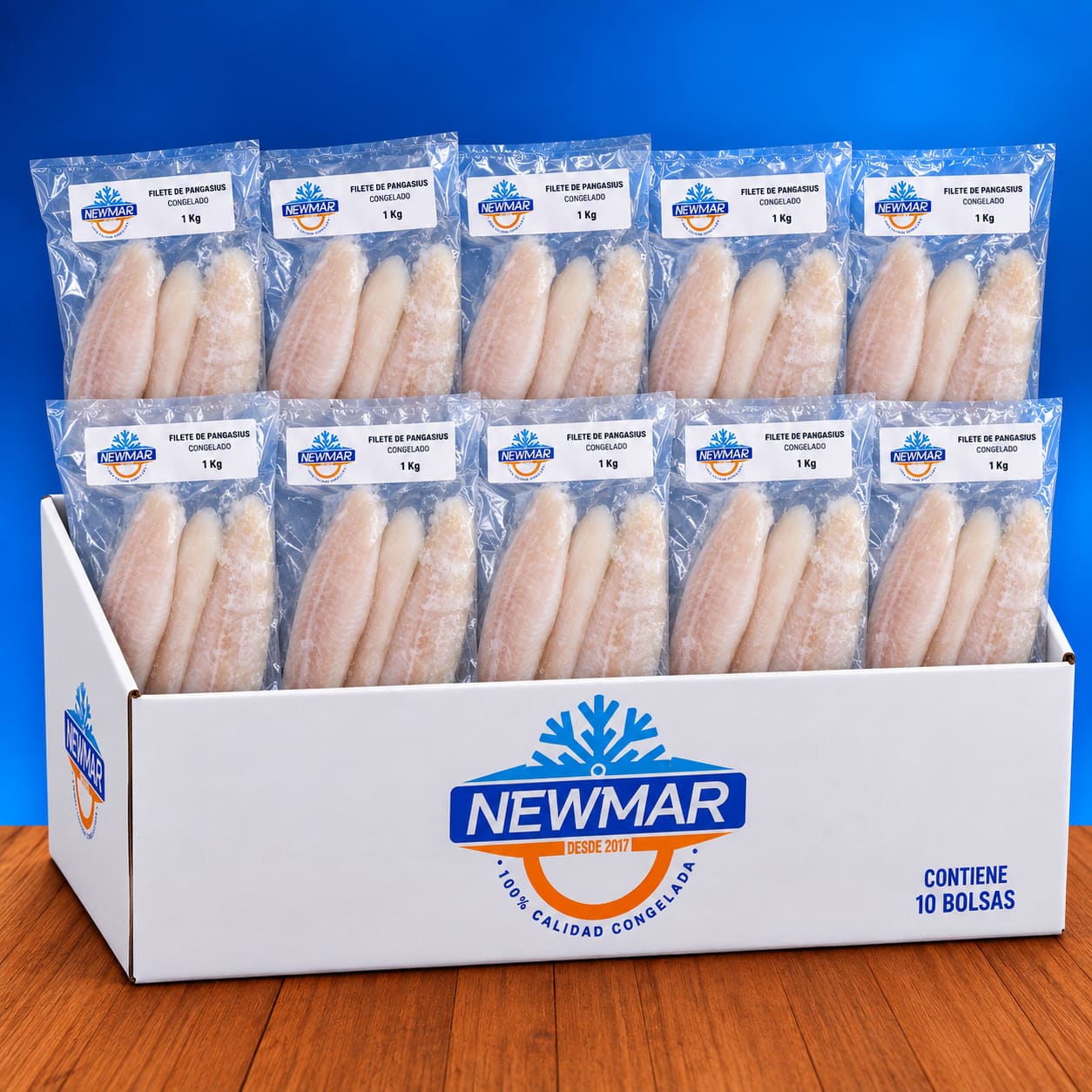 FILETE DE PANGASIUS CONGELADO CAJA 10 KG | NEWMAR FILETE DE PANGASIUS CONGELADO CAJA 10 KG | NEWMAR